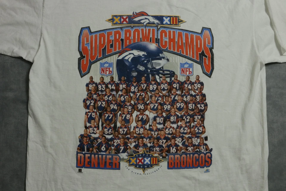 Camisa De Colección Denver Broncos Para Hombres XL NFL Fútbol Super Bowl Campeones Starter Años 90 Foto 2 de 4