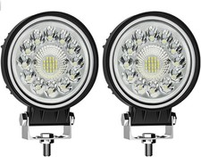 LED Tractor Work Lights, 4 Inch LED Pods Light 99W Round 12V/24V Spot Beam Light