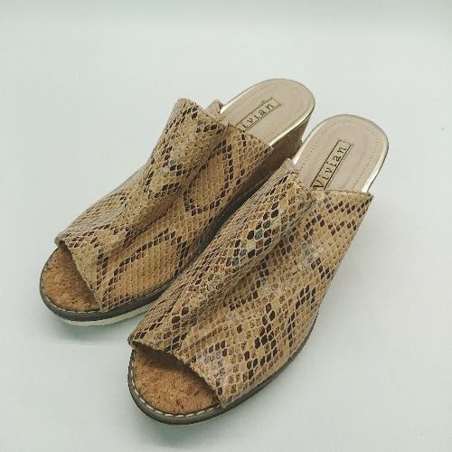 Vivian Python Pattern Thick Sole Simple Stylish L… - image 1