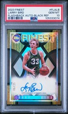 Larry Bird 2023 Topps Finest Flashback Autographs #FLALB Black Ref 06/25 PSA 10