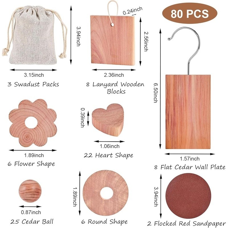 Cedarwood Freshener Blocks Balls Sachets Odor Eliminator Clothes Storage New