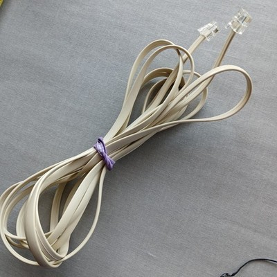RJ12 Cable Phone Cord 10Ft 6P6C m2m Data and Voice DSL FAX modem landline RJ11