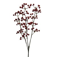 Artplants KüNstlicher Zweig Scheinbeeren Flomer, Beeren, Rot, 60Cm