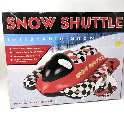 Vintage SNOW SHUTTLE Inflatable Sled 43x41 PVC Vinyl Concepts NOS New in Box