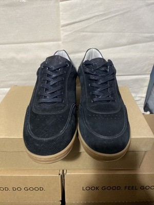 Good Man Brand Suede Franklin Sneaker Mens Size 9 Black With Gum Sole NIB