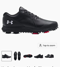 Under Armour Charged Draw RST Men’s Golf Trainers Black/Red Leather Lace-Up