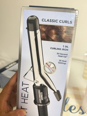Conair Instant Heat 1 in. Curling Iron, 25 Heat Settings, Dual Voltage