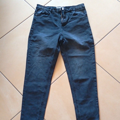 Terranova Damen Skinny Jeans Schwarz Denim Gr 42 W 30 Five-Pocket