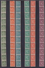Deutsches Reich Rollenmarken 34 x 11er Streifen Inflation