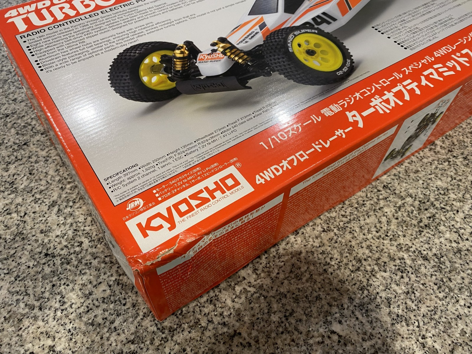 Kyosho Turbo Optima Mid Special (TOMS) 4WD Buggy Kit #30623; Painted & Assembled