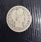 1914 Barber Quarter - 90% Silver
