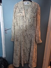Vintage 80s Bond Street Collection Size 20 Beige Long Sleeve Shirt Dress (134/v)