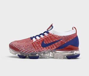 red blue and white vapormax