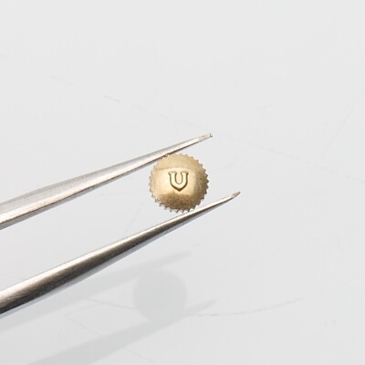 Universal Geneve Watch Part Crown 4.8mm New Old Stock Watchmakers Gold Tone