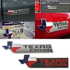New 2x Texas Edition Map Fender Badge Trunk Emblem Badge Decal Sticker Chevy