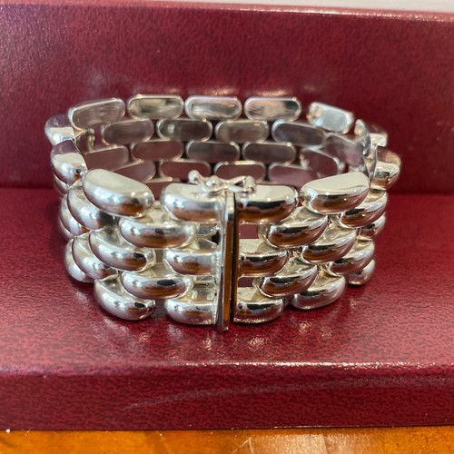 Italian Panther Style Sterling Silver Bracelet - Picture 9 of 9