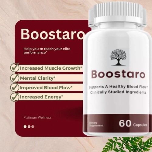 Boostaro Male Enhancement Supplement 60 Cap Blood Flow Virility Pack of 2 - Picture 2 of 11