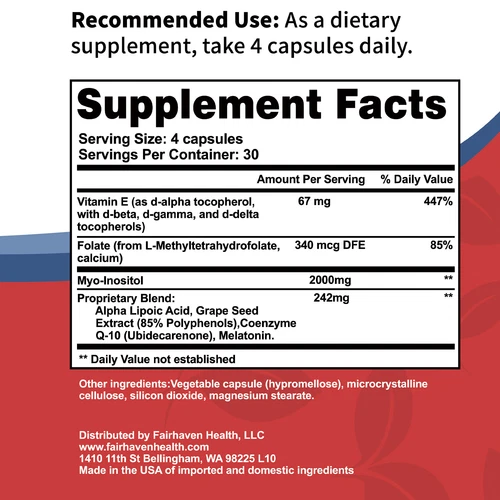 OvaBoost TTC Fruchtbarkeit reproduktive Ergänzung verbessert Eierstock Ei Qualität 120 - Bild 11 von 11