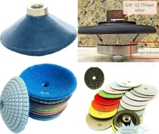 3/4" Bevel Bullnose 4" Diamond convex polishing pad ceramic granite concrete