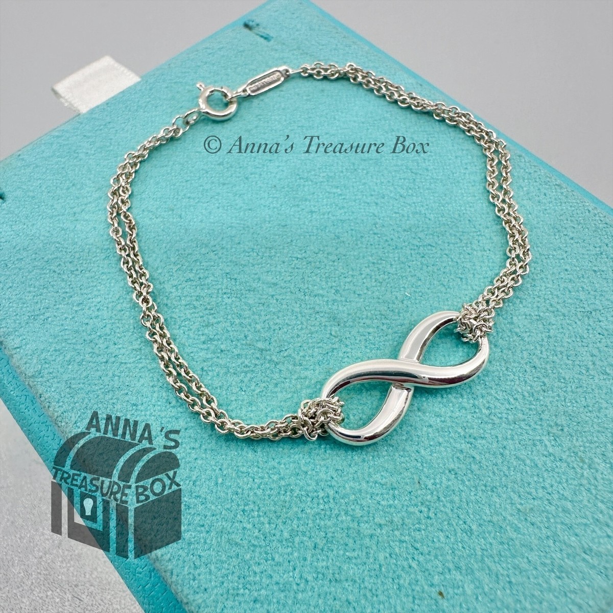 Tiffany &Co. ティファニー　シルバー925 Tiffany & Co. 925 Silver Infinity Double Chain SMALL 6