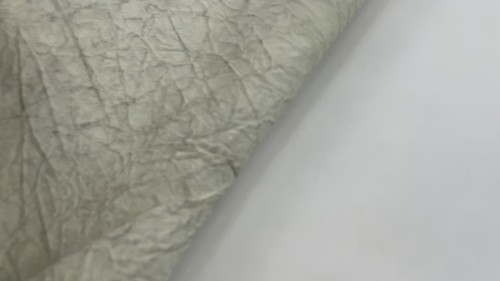 DIRTY GRAINY OFF WHITE WASHED Thick Italian Goatskin leather 5sqf 1.1mm #C970 - Video 1 of 1