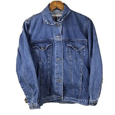 Vintage 80s 90s Gitano Outerwear Womens Small Denim Jean Jacket Star Buttons Vtg