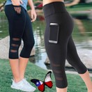 Womens Capri YOGA Workout Running Gym Spo…
