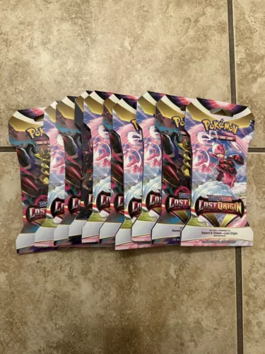 Lot Of 10 Nintendo Pokémon TCG Sword & Shield - Lost Origin Pack Sealed Sleeved