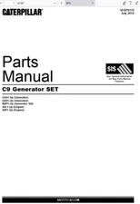 CAT Caterpillar C9 Generator SET NBP1-Up Parts Catalog Manual PDF USB