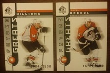 2001/02 SP Authentic LOT OF 2 Future Greats Philadelphia Flyers Brendl Williams