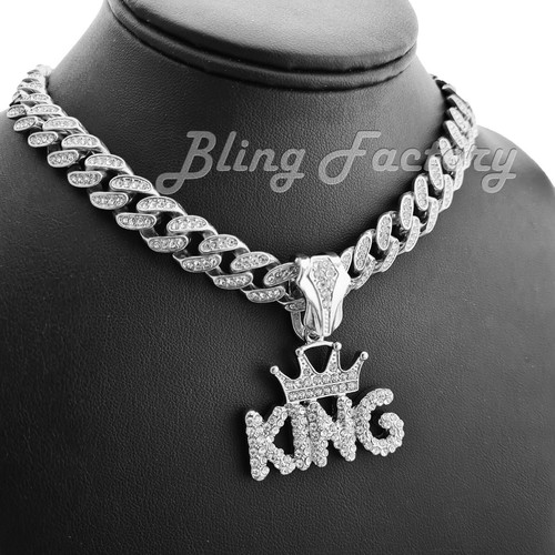 Iced Cuban Box Lock Chain Necklace | eBay