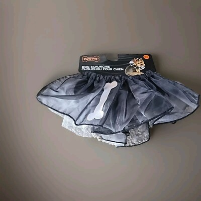 Party Dog Dog Scrunchie Chouchou Pour Chien Size Medium/Large Black And White