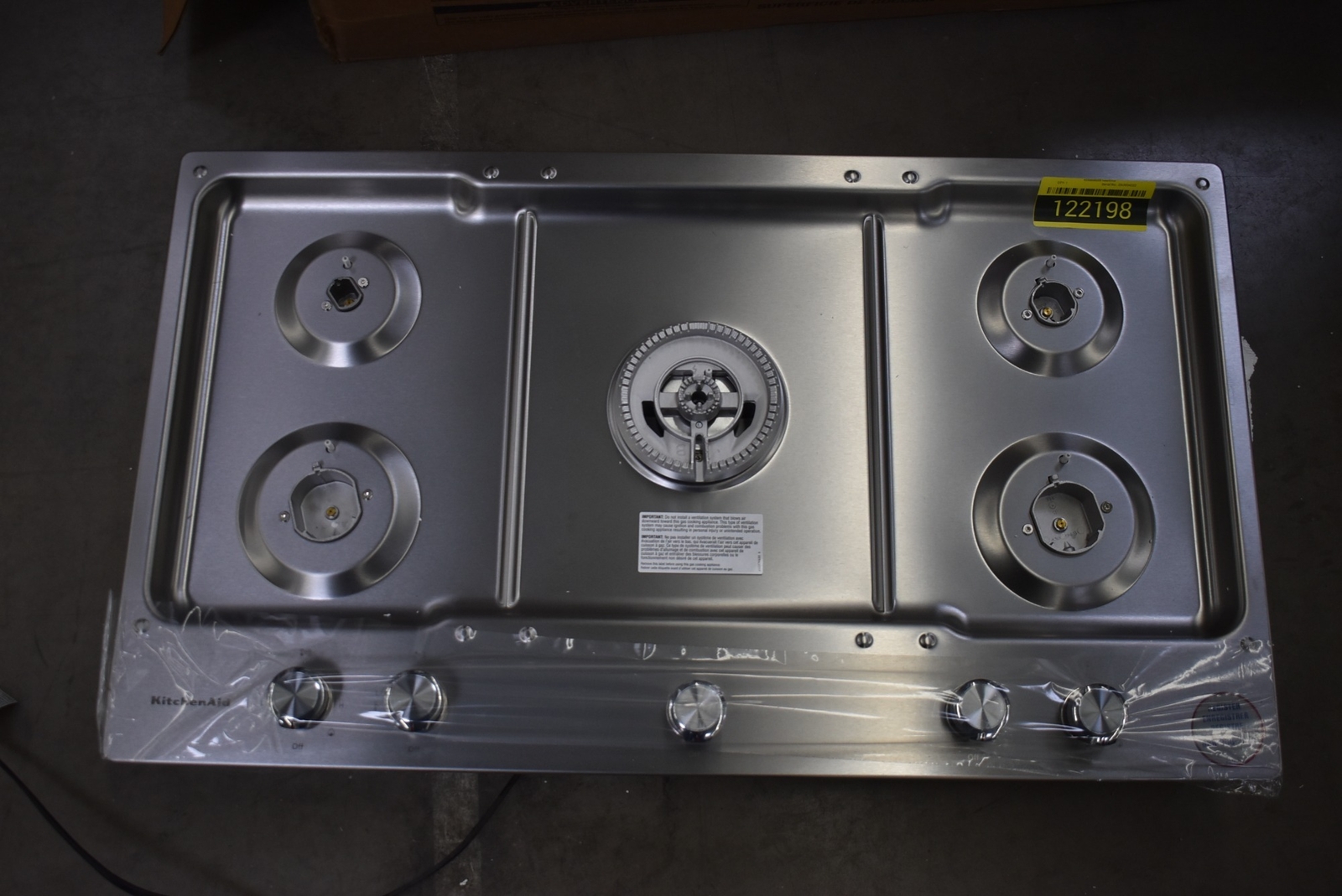 KitchenAid KCGS556ESS 36" Stainless Natural Gas Cooktop NOB 122198 eBay