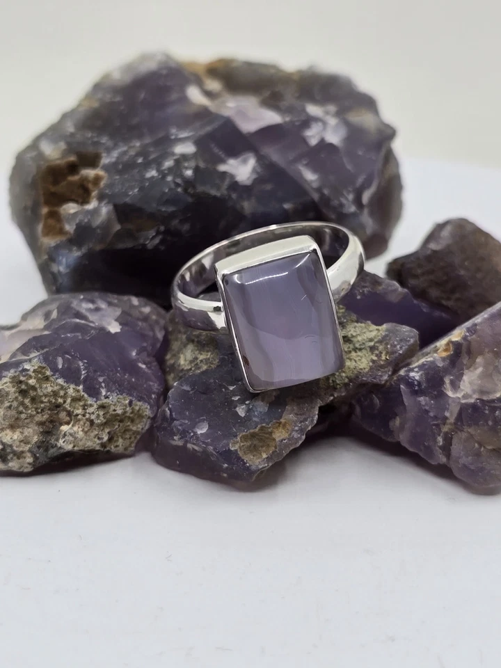 anillos para mujer ágata y plata de ley Foto 4 de 4