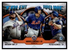 2019 Bowman Chrome Talent Pipeline Peter Alonso Andres Gimenez Anthony Kay METS