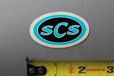 SCS Skateboards Santa Cruz South Coast Blue Z73A Vintage Skateboarding STICKER