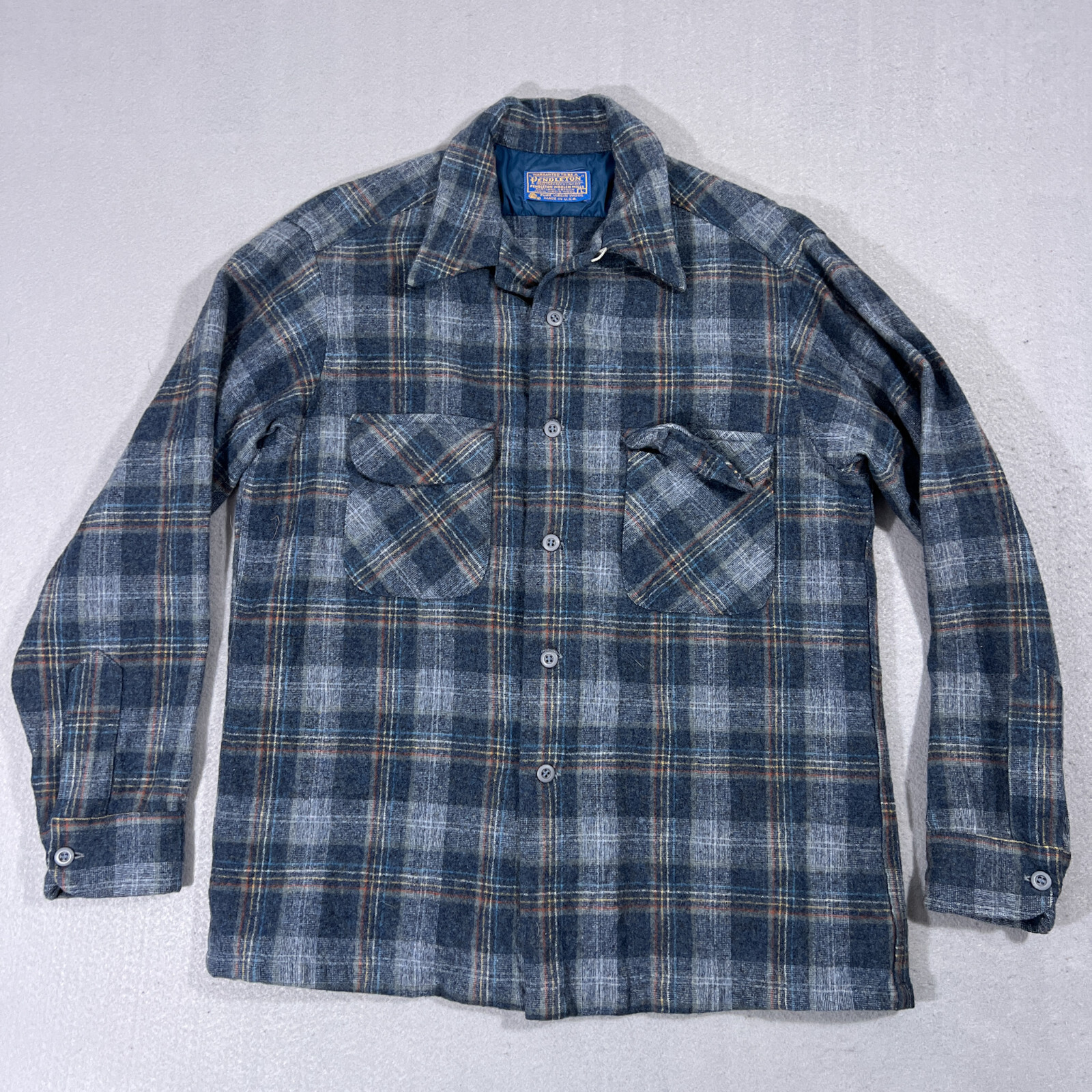 Pendleton Button Up Pure Virgin Wool Flannel Men … - image 1