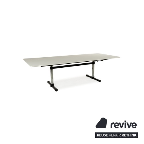 USM Haller Kitos Esstisch Holz Weiß manuelle Funktion 250 x 70-106 X 100 cm - Bild 8 von 11