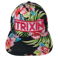 Trixin Snapback Hat Multicolor One Size Adjustable Embroidered Floral Print Otto