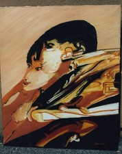 Opera d'arte Remo Brindisi Olio su Tela "Figure" Quadro del 1974 cm 60x50