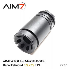 AIM7 Precision ATOLL-S Slip Over Modular Linear Compensator Muzzle Brake 1/2x28