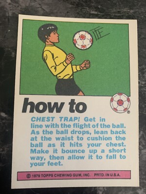 1979 Topps Soccer Card  HOW TO  