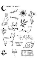 Flora  Fauna Woodland Night Sky Stamp Set