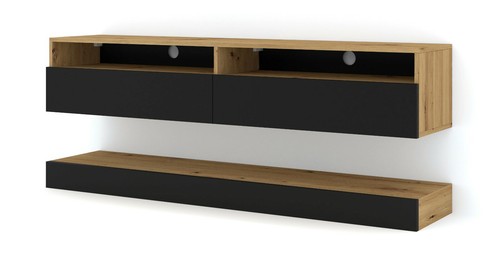 TV-Schrank Duo 160 cm hängend weiß matt ohne Beleuchtung - Bild 21 von 24