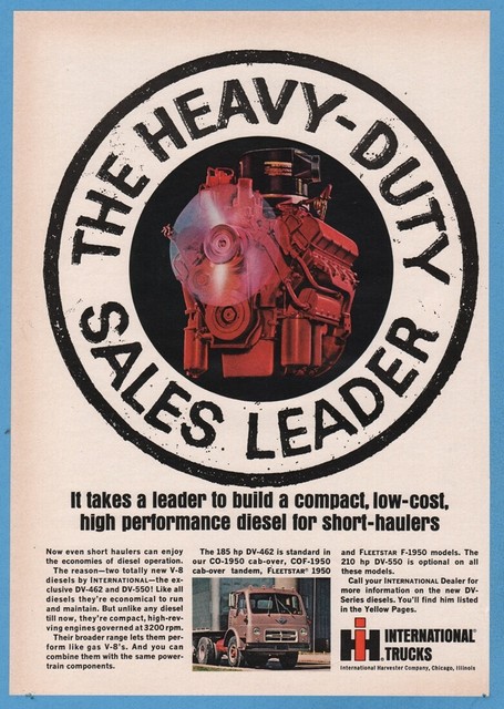 1966 International Harvester IH Diesel Truck engine DV 462 ...