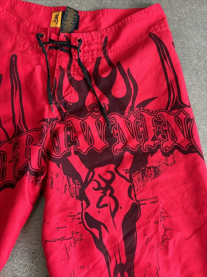 Browning Rojo Board Shorts Hombre Talla 32 Foto 2 de 4