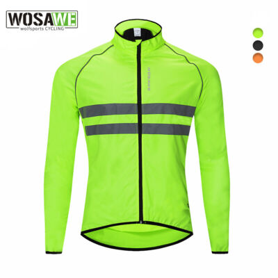 WOSAWE Fahrradjacke wasserdichte Winddicht Hi-viz Reflektierender Regenmantel
