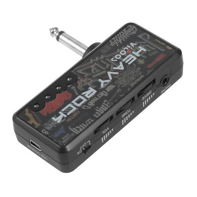 Rechargeable Electric Guitar Plug Mini Headphone Amp Amplifier