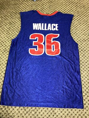 【希少】ナイキ NBA PISTONS WALLACE ユニフォーム XL Vintage Nike REWIND Detroit Pistons BEN WALLACE Jersey Men's
