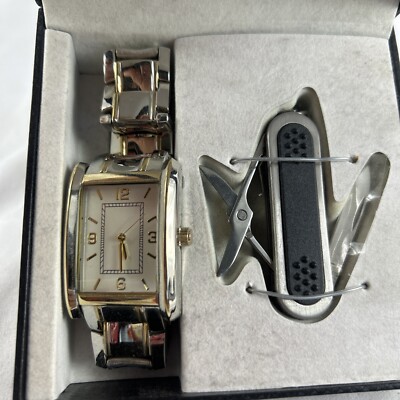Men's Wrist Watch And Pocket Knife Set 12 He Analog Japan Mvmt